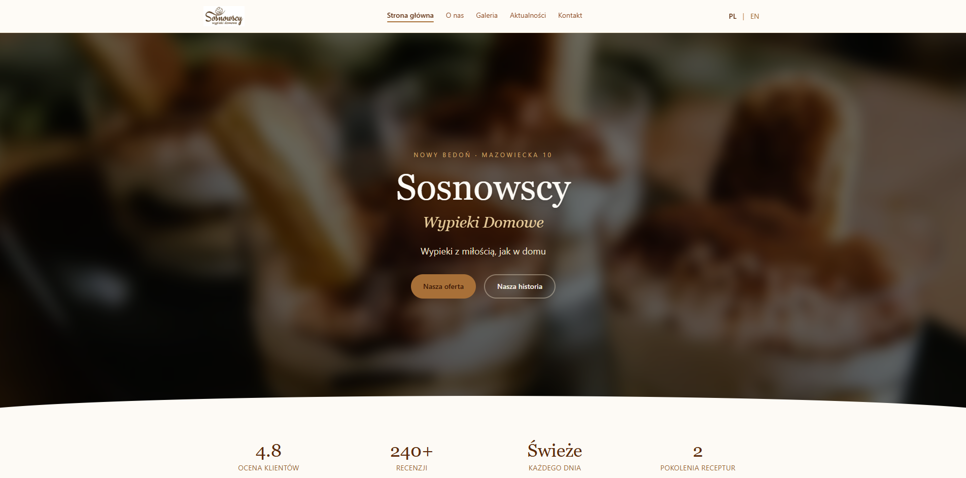 Sosnowscy Wypieki Domowe — Bilingual Patisserie Website & Custom CMS