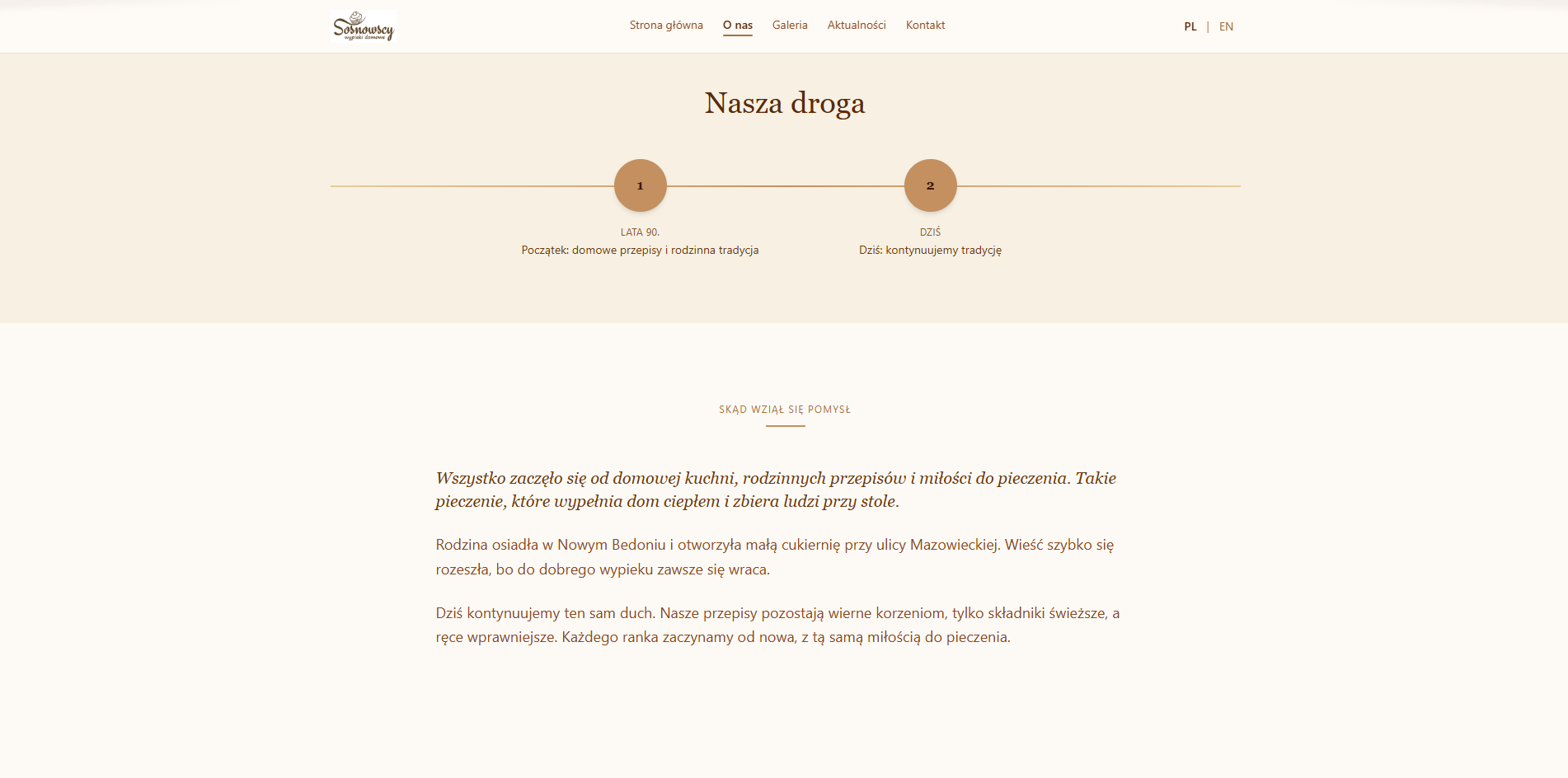 Sosnowscy Wypieki Domowe — Bilingual Patisserie Website & Custom CMS