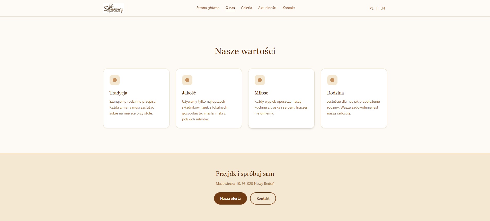 Sosnowscy Wypieki Domowe — Bilingual Patisserie Website & Custom CMS